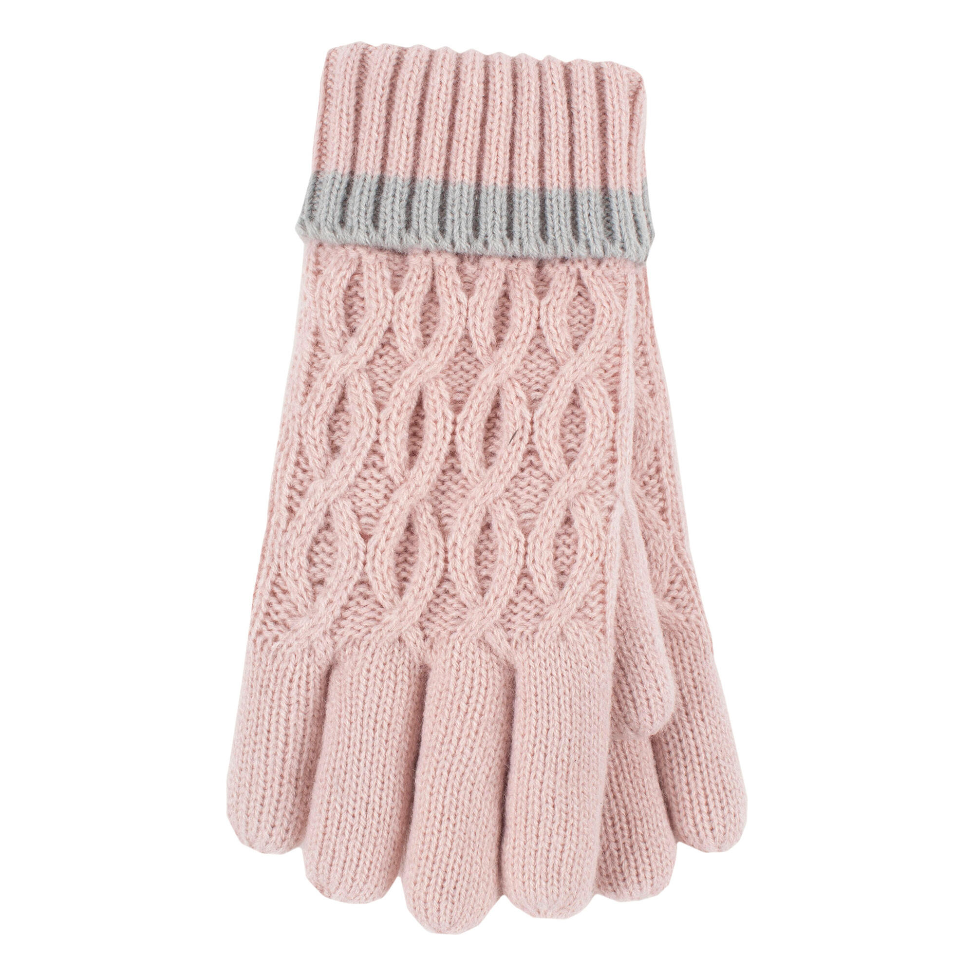 Heat Holders - Mädchen Kinder Strickmütze mit Bommel und Strickhandschuhe Set 4/4