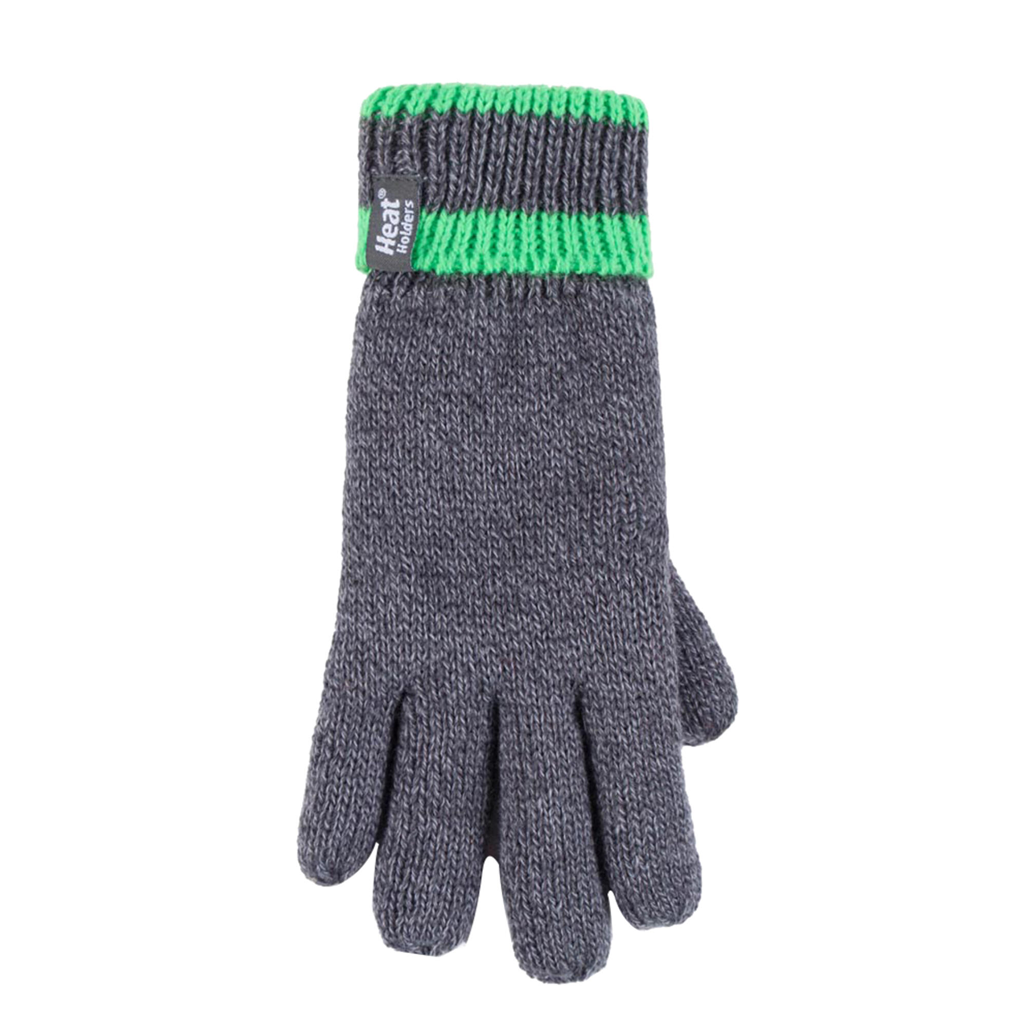Heat Holders - Jungen Isoliert Wendebündchen Gerippte Mütze und Handschuhe Set 4/4