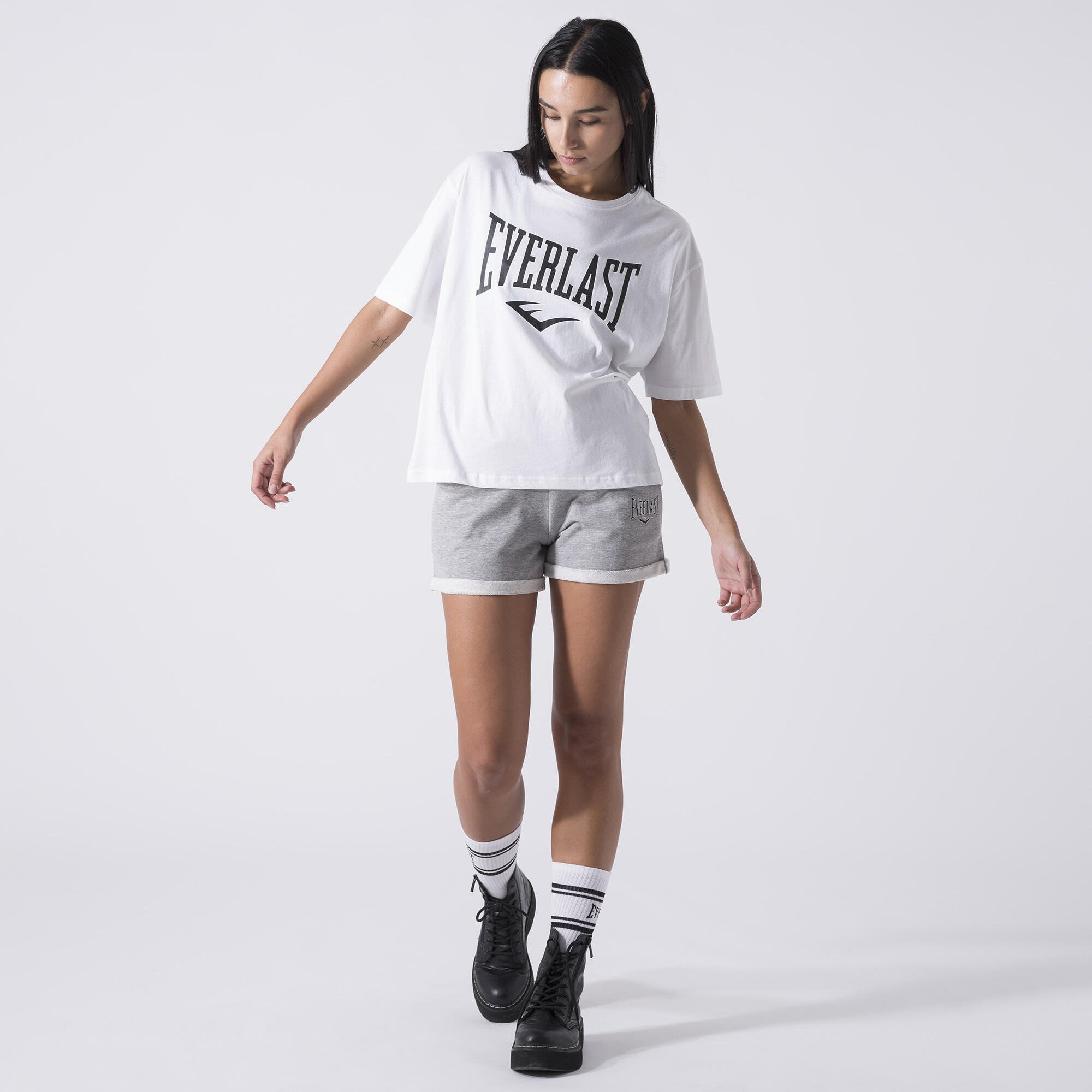 Camiseta icónica con logo BLANCO APAGADO ALGODÓN 2/6