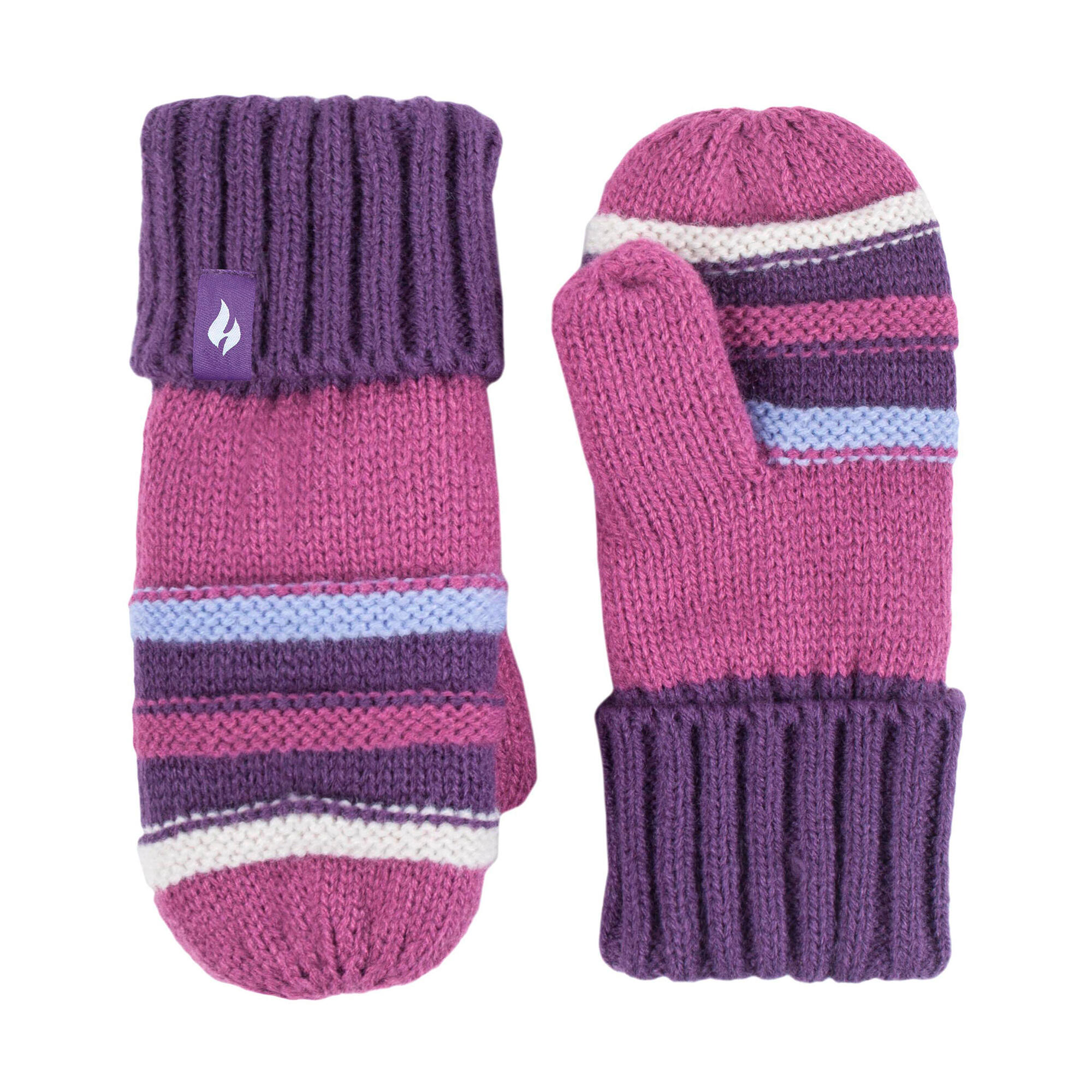 Heat Holders - Mädchen Bommel Hut und Fäustlinge | Winter Mütze Fäustlinge Set 4/4