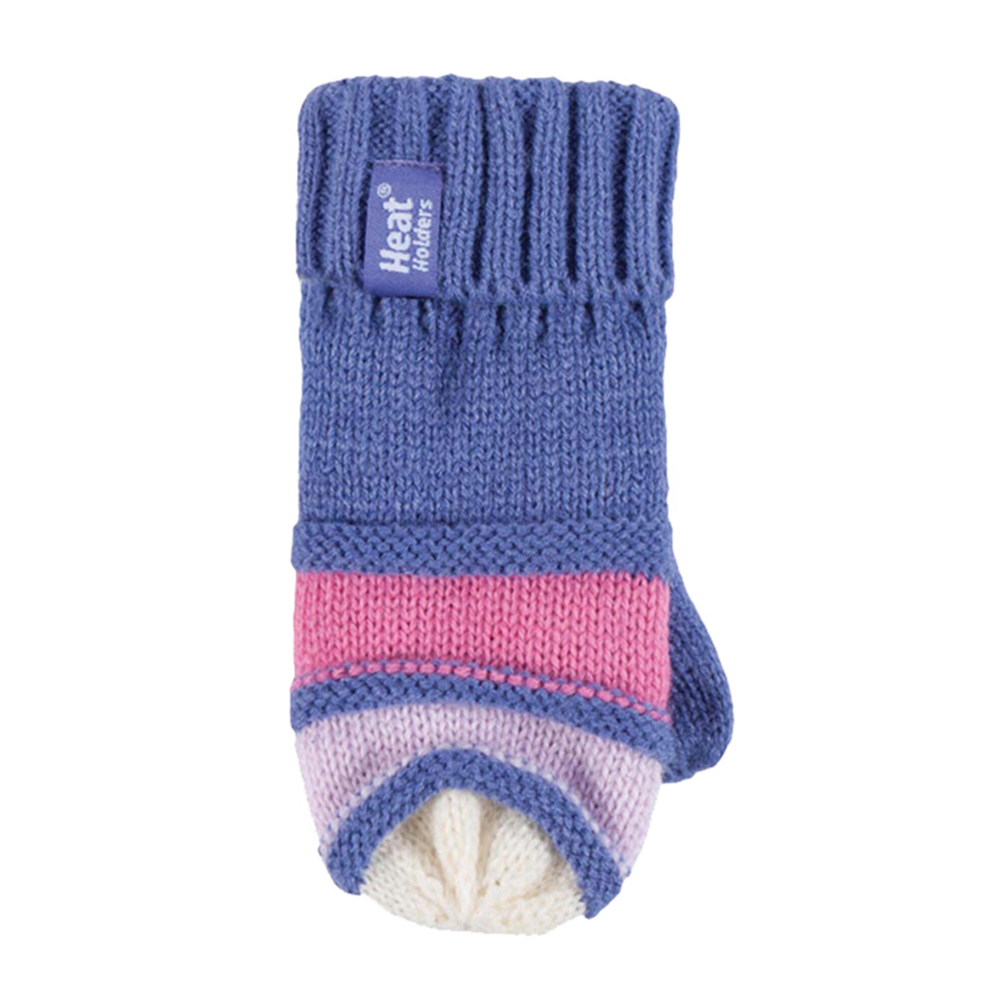 Heat Holders - Bonnet Mitaines Torsadé Doublé Polaire Enfants Filles Oreillettes 4/4