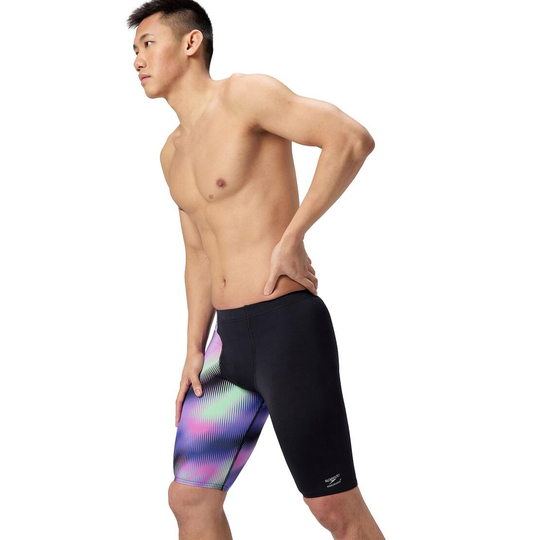 Swim jammer Speedo Eco Endurance+ One Leg Print Nero/Viola 6/7