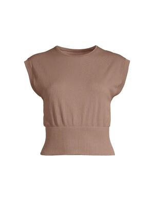 T-shirt dames fitness seamless graphical rib tee