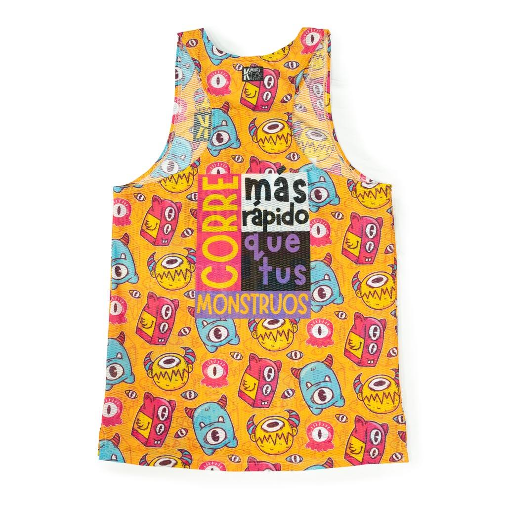 Canotta running MONSTRUOS – Uomo – traspirante – colore arancione 2/5