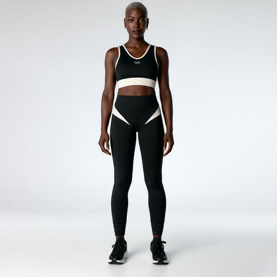 Ensemble de sport Top+Legging Torque Line pour femmes Black Limba