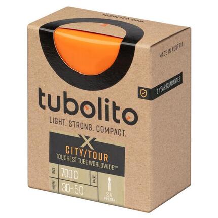 Tubolito Fahrradschlauch X-Tubo-City Tour-SV, 28", Orange