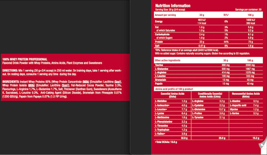 Whey concentrée - 100% Whey Protein Professional - Chocolat Noix de Coco 3/3