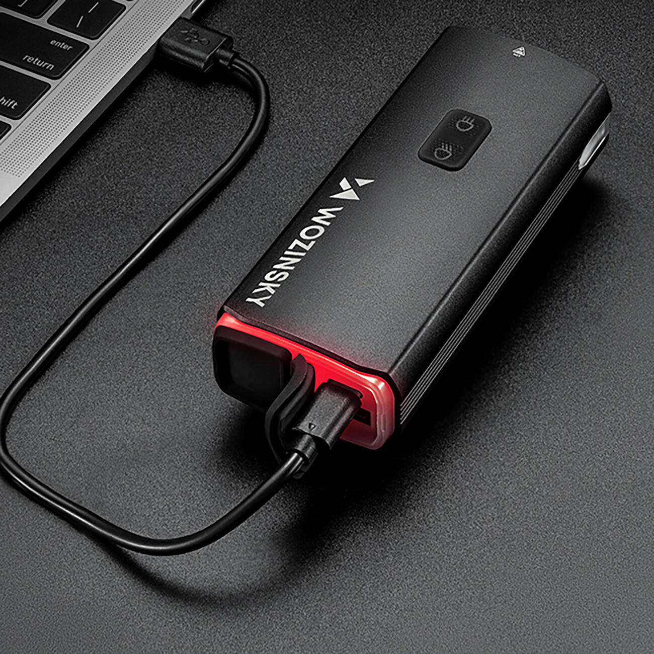 Éclairage avant pour vélo Wozinsky avec batterie externe USB-C 3000 lm 3/7