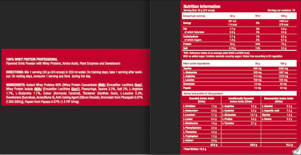 Whey concentrée - 100% Whey Protein Professional - Caramel Salé 3/6