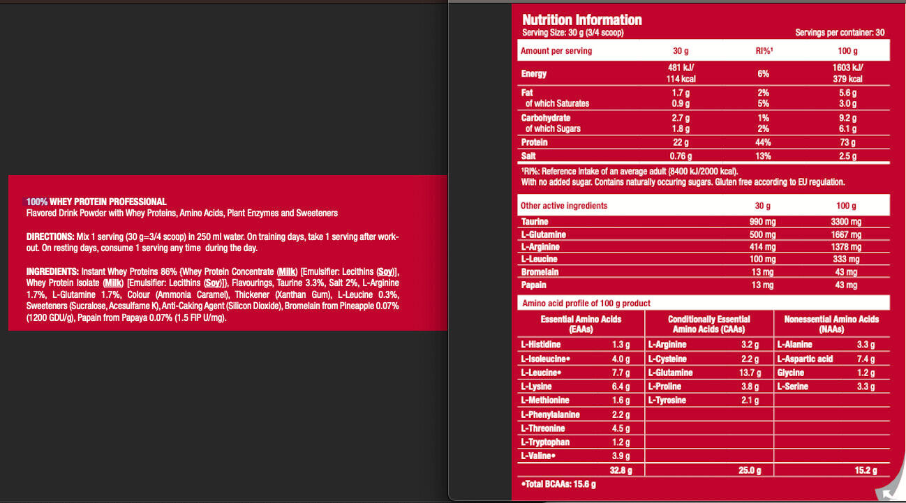 Whey Protein - 100% Whey Professional (920gr) - Caramelo 3/6