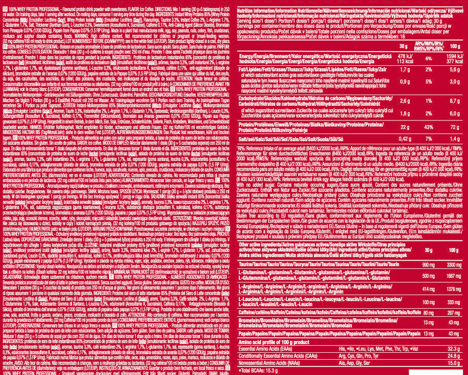Whey concentrée - 100% Whey Protein Professional - Café Glacé 3/5