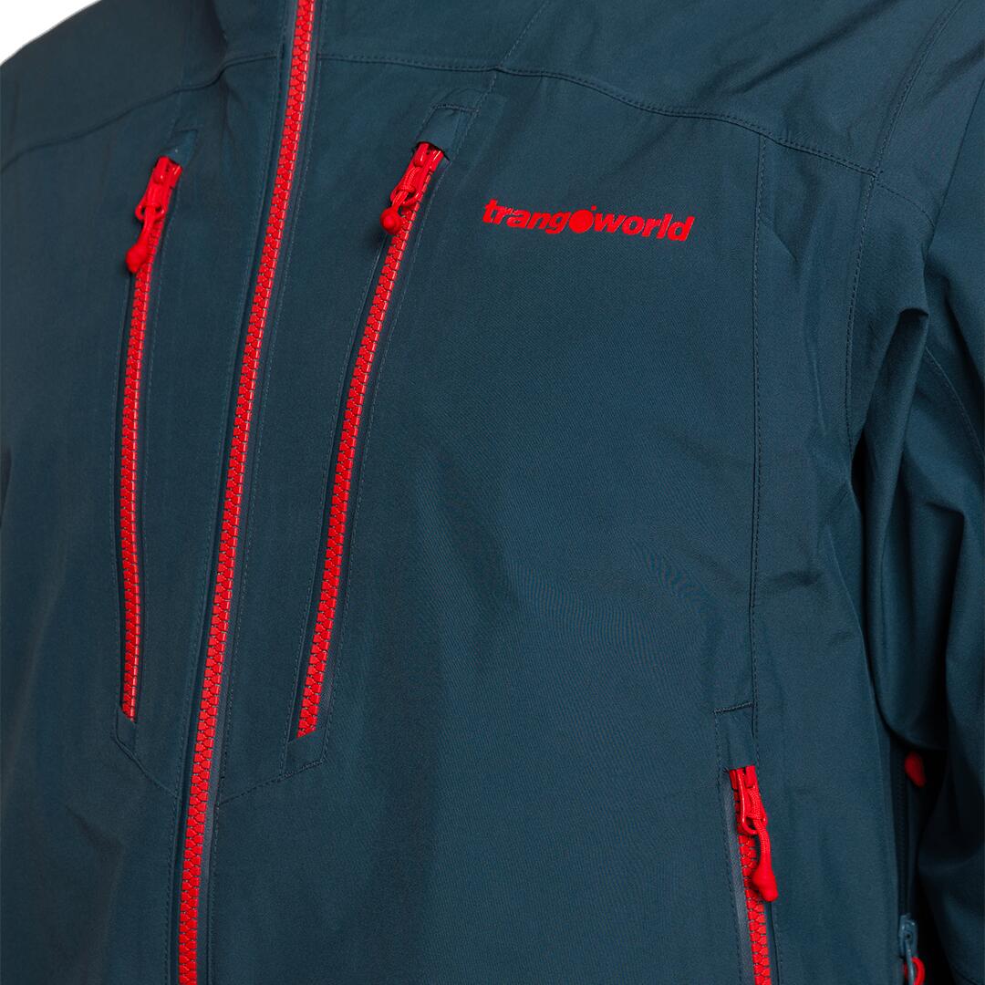 Chaqueta para Hombre Trangoworld Tosos Azul/Negro Impermeable 3/6