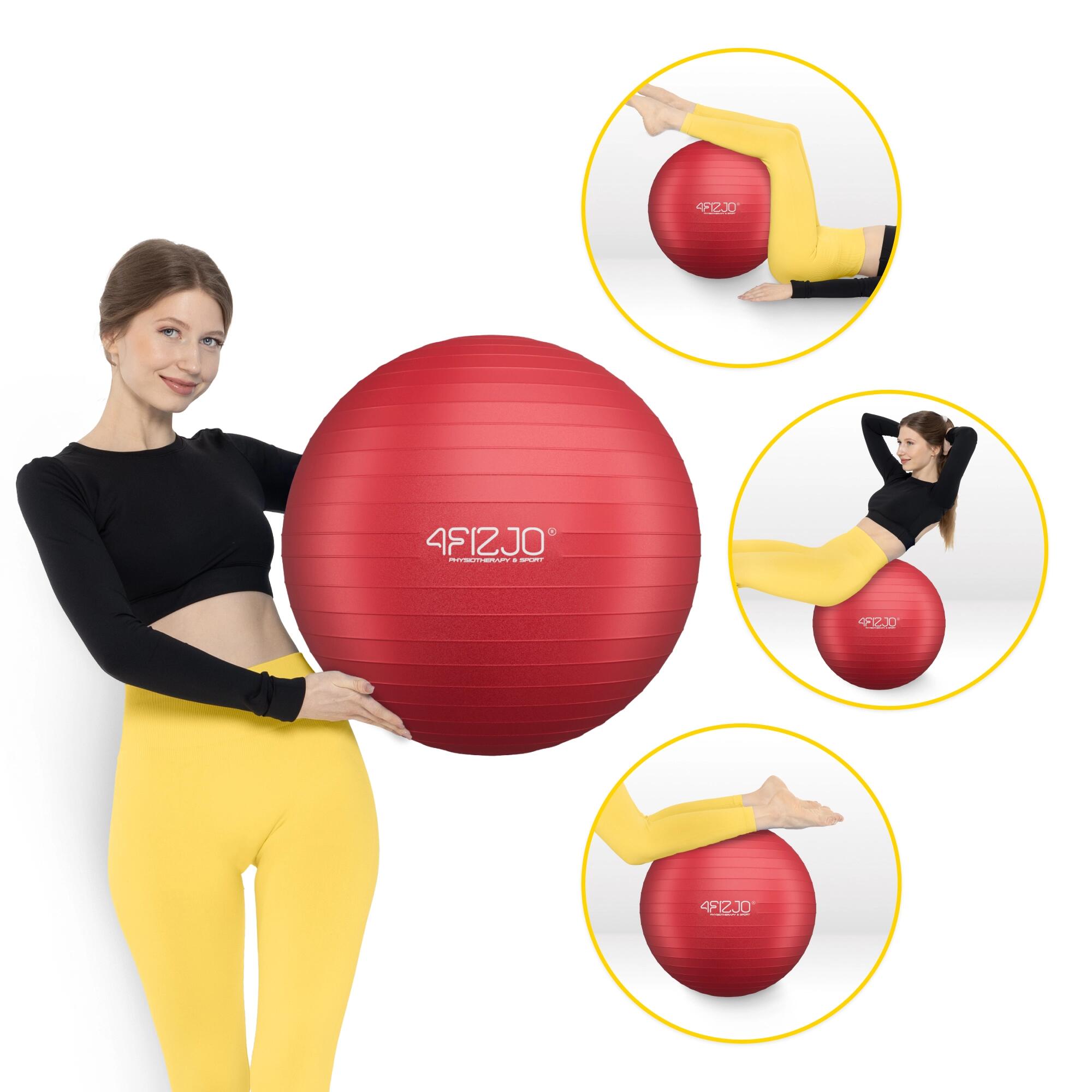 Gymnastikball aufblasbar Reh-Ball 4FIZJO Rehabilitationsball 2/7