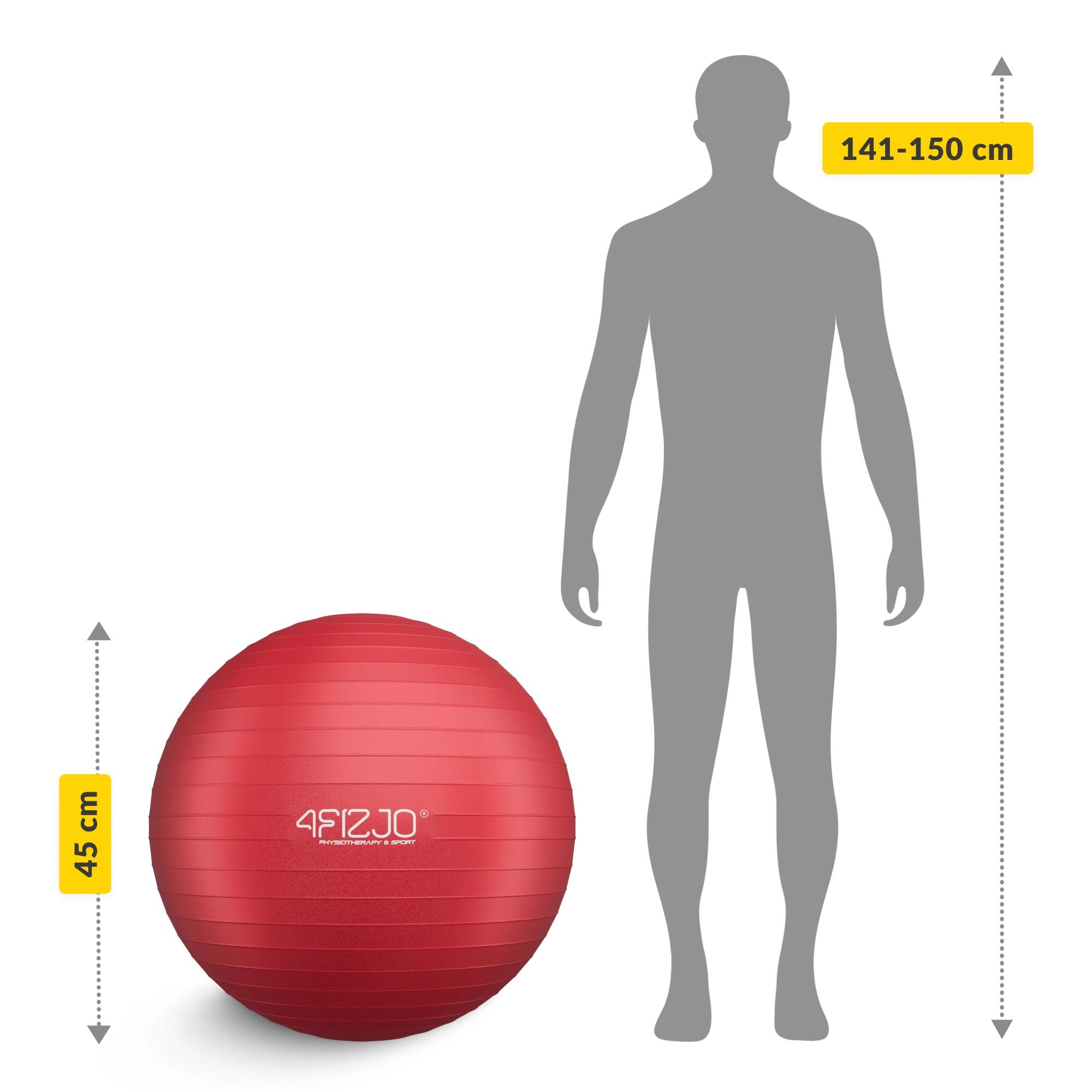 Gymnastikball aufblasbar Reh-Ball 4FIZJO Rehabilitationsball 4/7