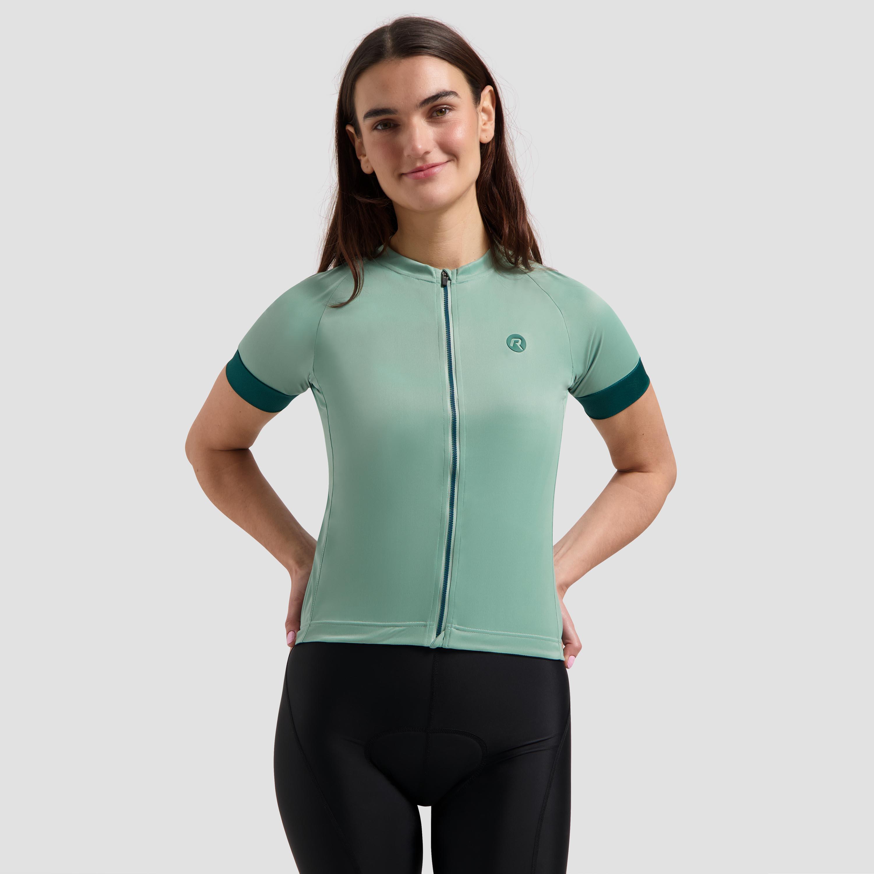 Rogelli - Maillot Manches Courtes Velo Femme - Modesta - Maillot Manches Courtes - Bleu|vert - 48 Xl - Decathlon
