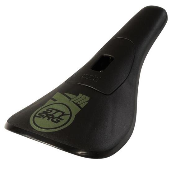 BMX Siodełka Stay Strong Fast Chevron Plastic Siodełko BMX - Czarny/Zielony
