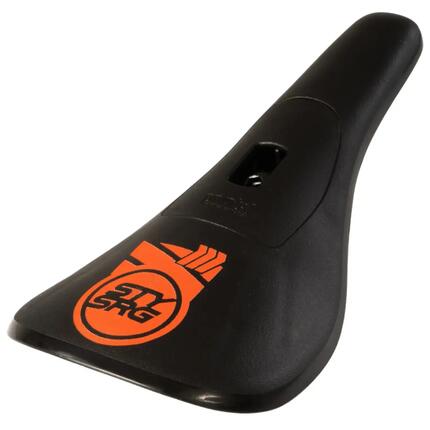 BMX Siodełka Stay Strong Fast Chevron Plastic Siodełko BMX - Czarny/Pomarańczowy