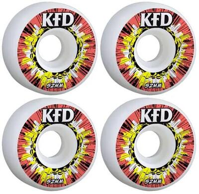 Kfd blast skateboard wielen 4-pack - 52mm - red