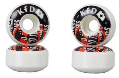 Kfd diy skateboard wielen 4-pack - 52mm - red