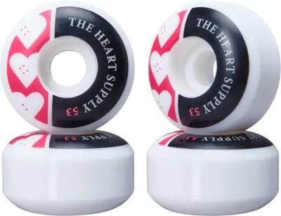 Heart supply squad 99a skateboard wielen 4-pack - 53mm - rood