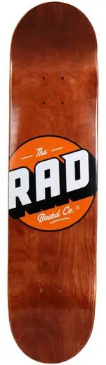 RAD Solid Logo Skateboard Deck - 7.75" - Natural Maple