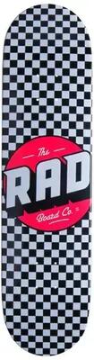 Rad checker skateboard deck - 8" - zwart/teal