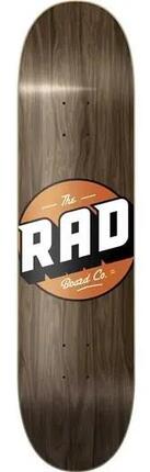 RAD Solid Logo Skateboard Deck - 7.75" - Natural Maple