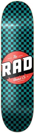 SKATEPRO RAD Checker Tábua De Skate - 8.125" - Preto/Verde petróleo