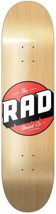 RAD Solid Logo Skateboard Deck - 7.75" - Natural Maple