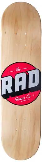 RAD Solid Logo Skateboard Deck - 7.75" - Natural Maple