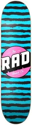 Rad stripes logo skateboard deck - 8.375" - blue