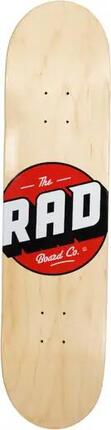RAD Solid Logo Skateboard Deck - 7.75" - Natural Maple