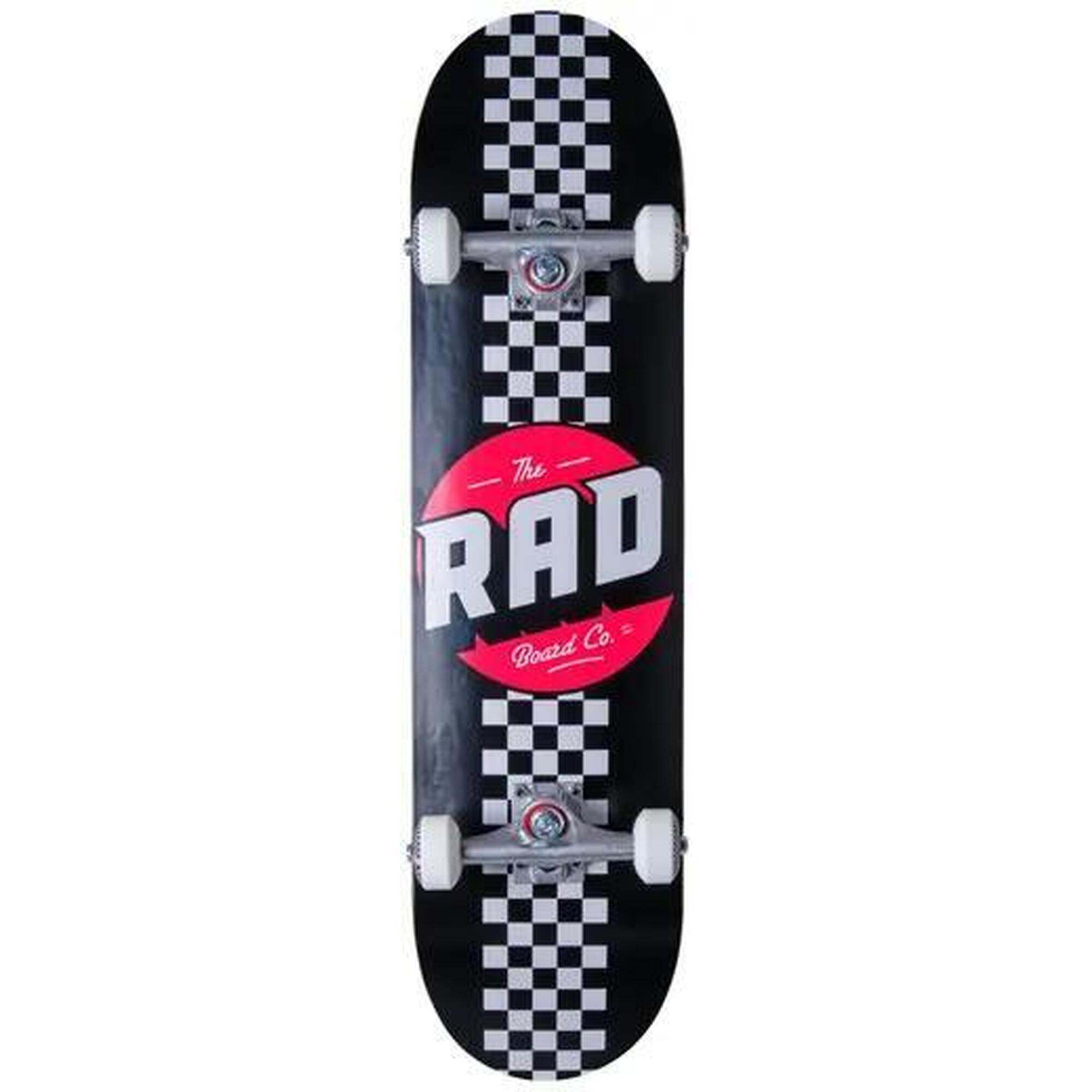 RAD Checker Stripe Skateboard Complet - 7.25