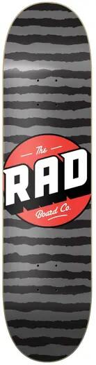 SKATEPRO RAD Stripes Logo Tábua De Skate - 8.125" - Grey