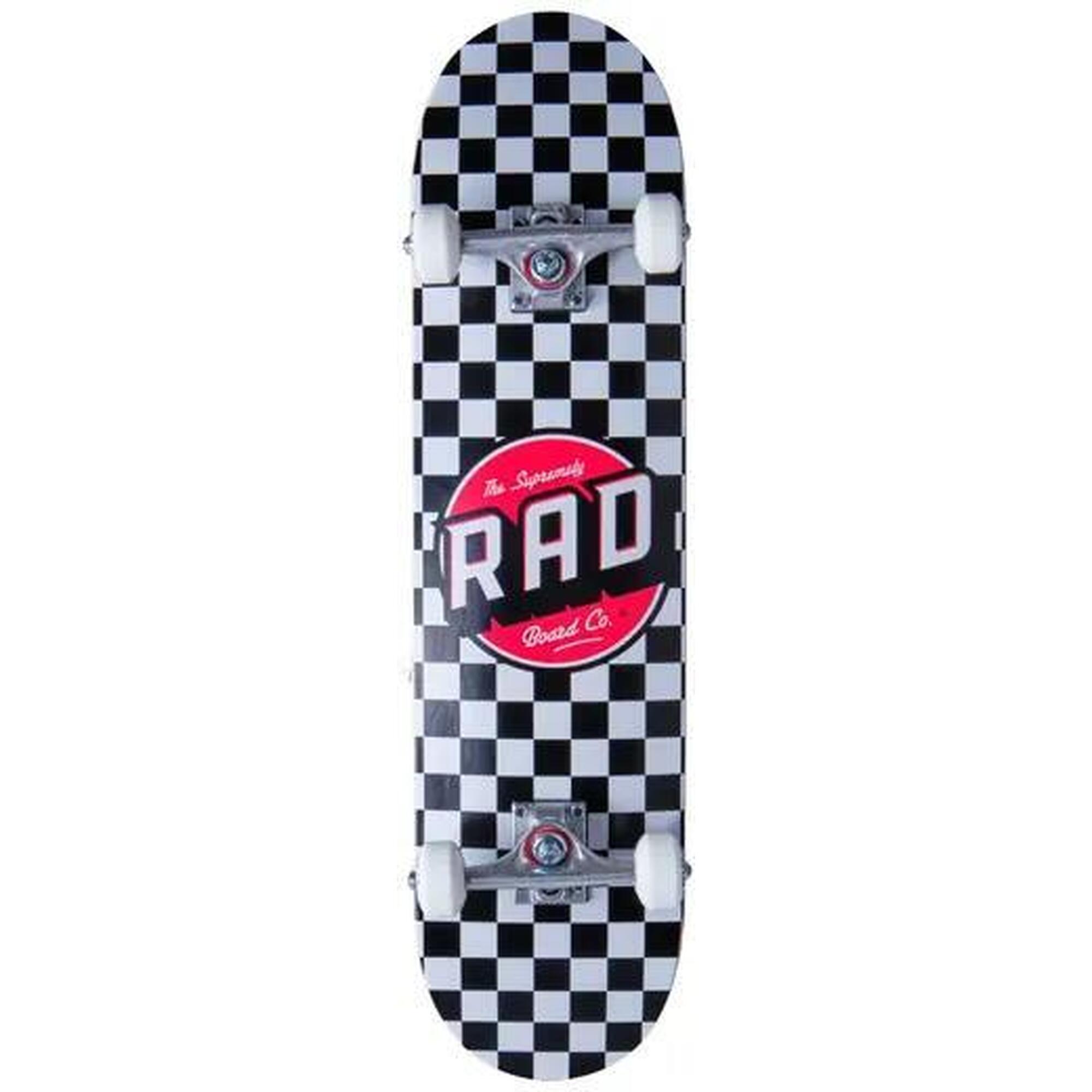 Rad - Rad Checkers Skateboard Complet - 7.5" - Noir - Skateboard Complet - Blanc|noir - 7.5" - Decathlon
