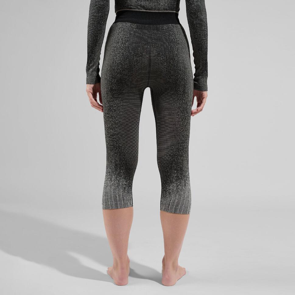Legginsy termoaktywne damskie Odlo Performance Warm Blackcomb BL Bottom 3/4