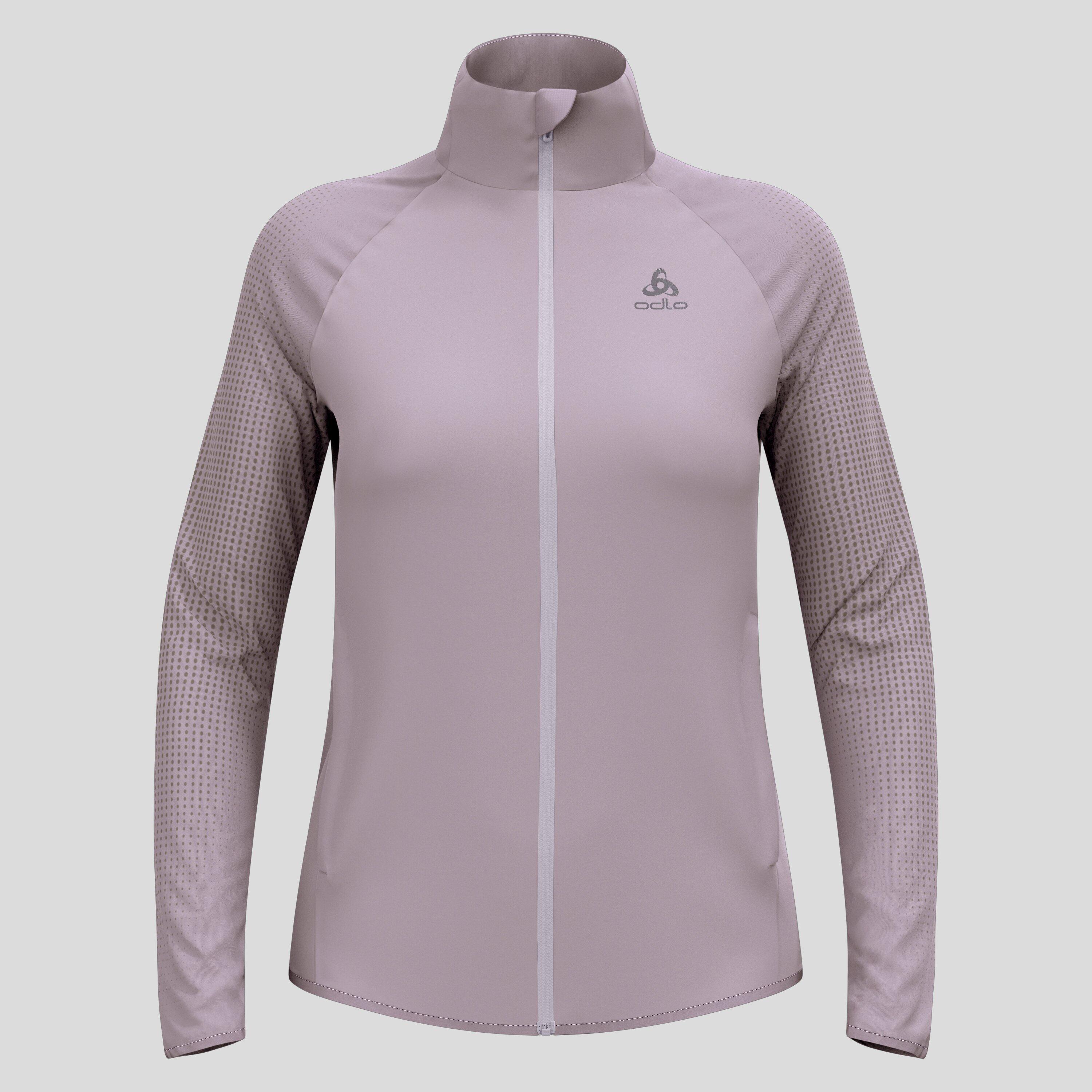 Veste Running Hybride Odlo Zeroweight Warm 2.0 Gris Femme 7/7