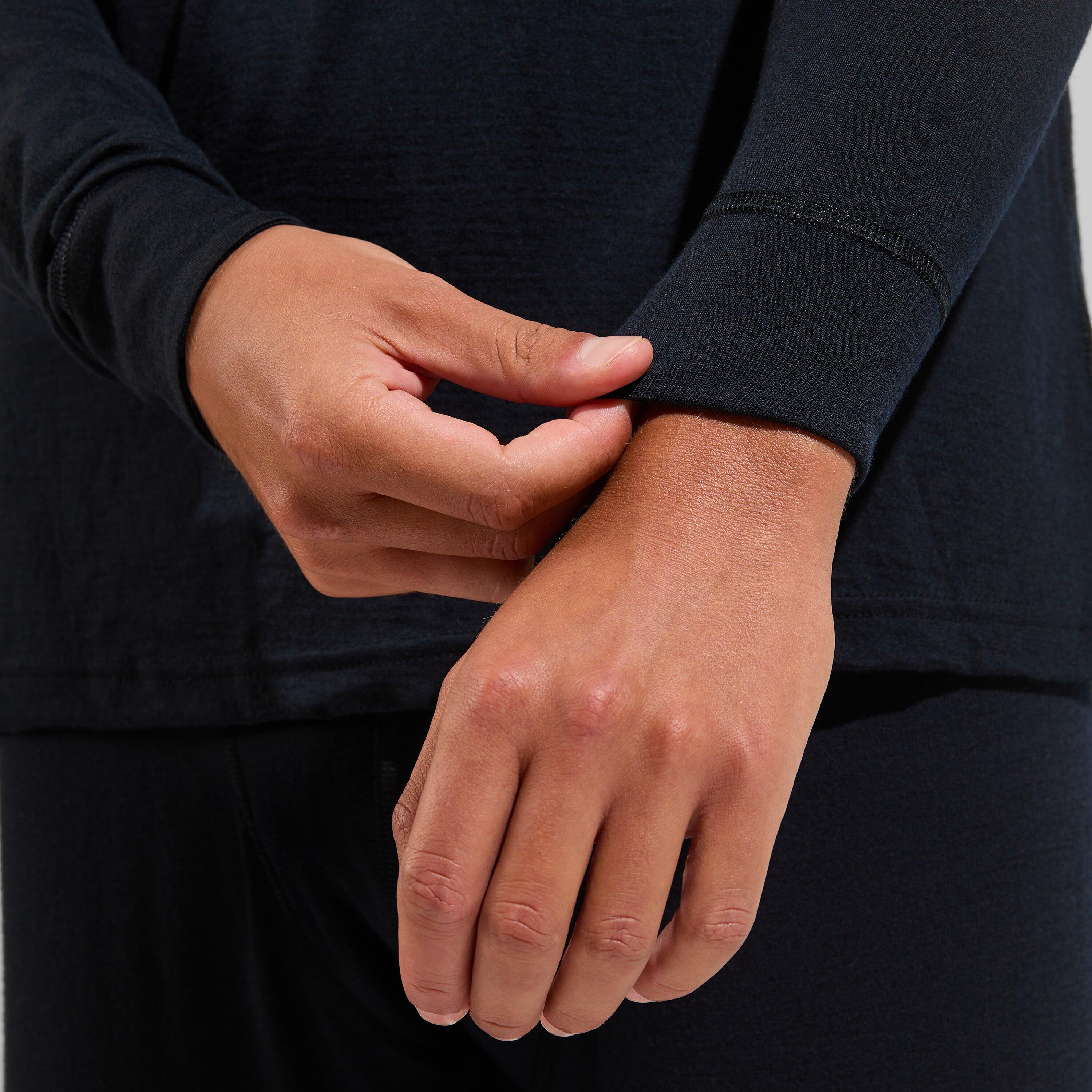 Base Layer Odlo 1/2 Zip Merino 200 Schwarz 3/7