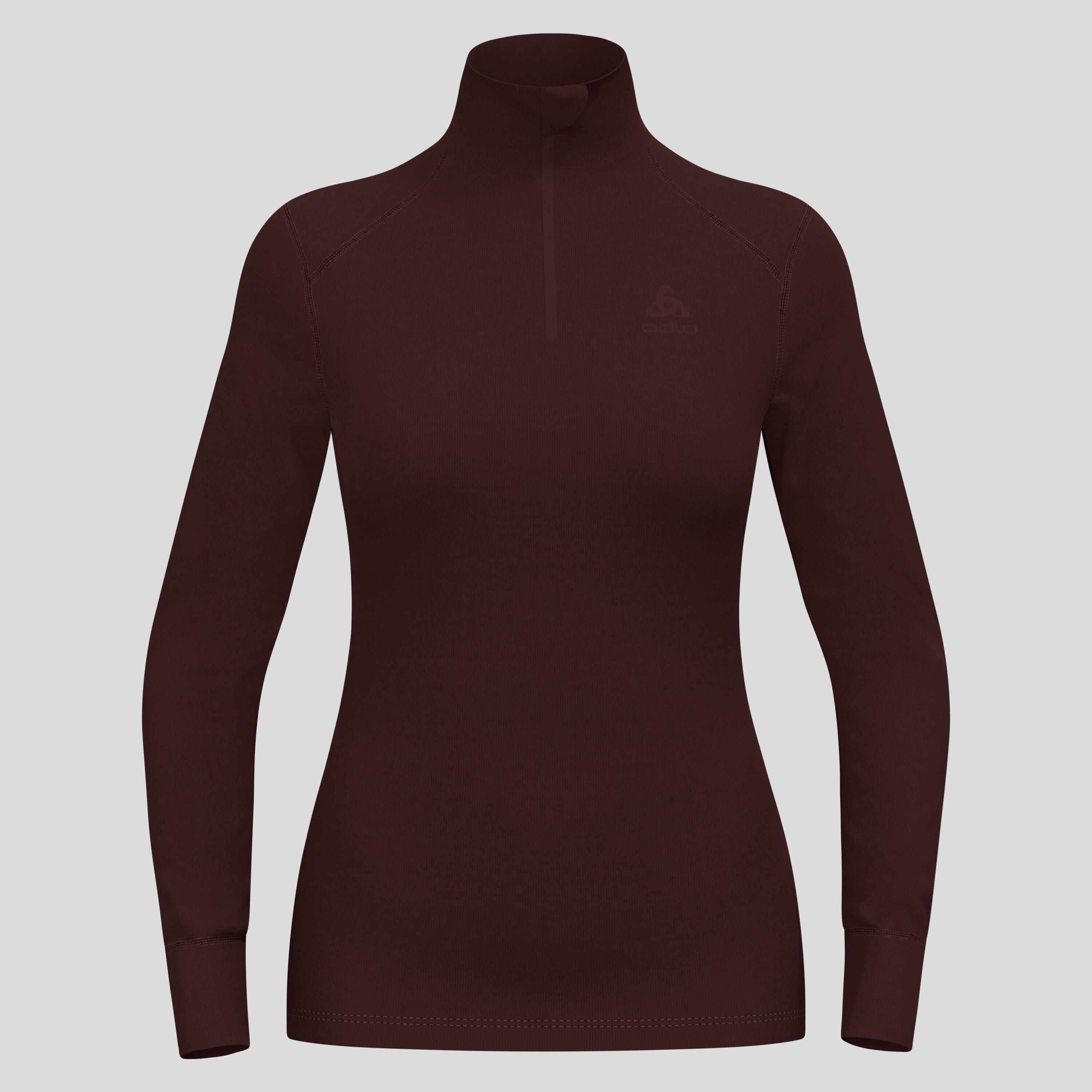 Odlo - T-shirt À Col Montant Zippé Active Warm Pour Femme Odlo - Sous Pull - Marron - Decathlon