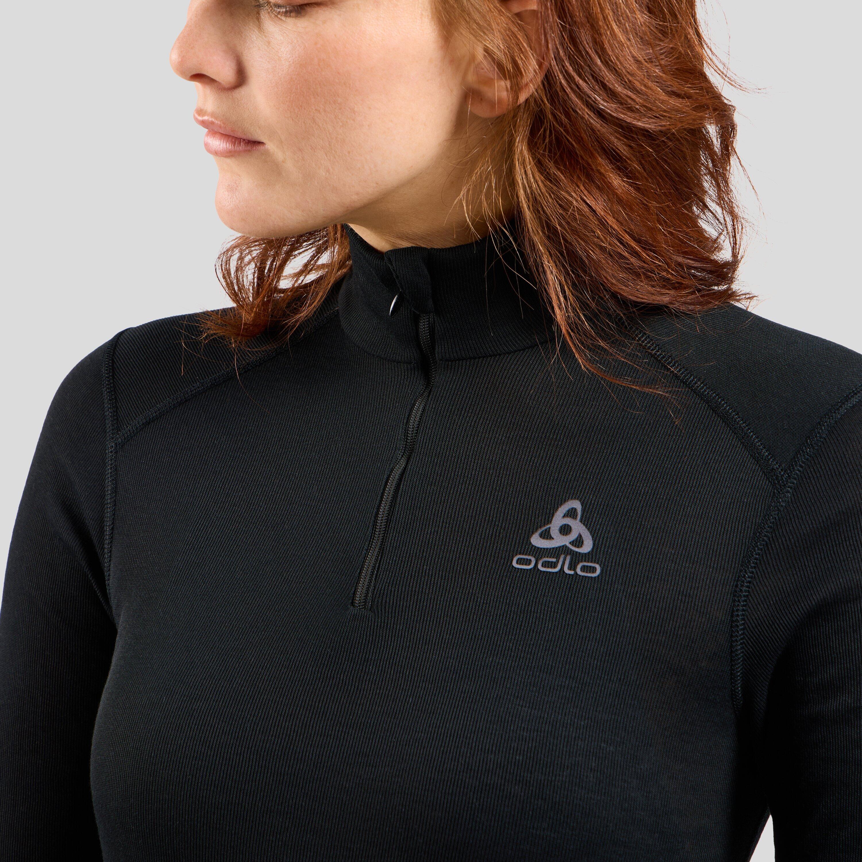 Top base layer a collo alto con mezza zip Active Warm da donna ODLO 3/7
