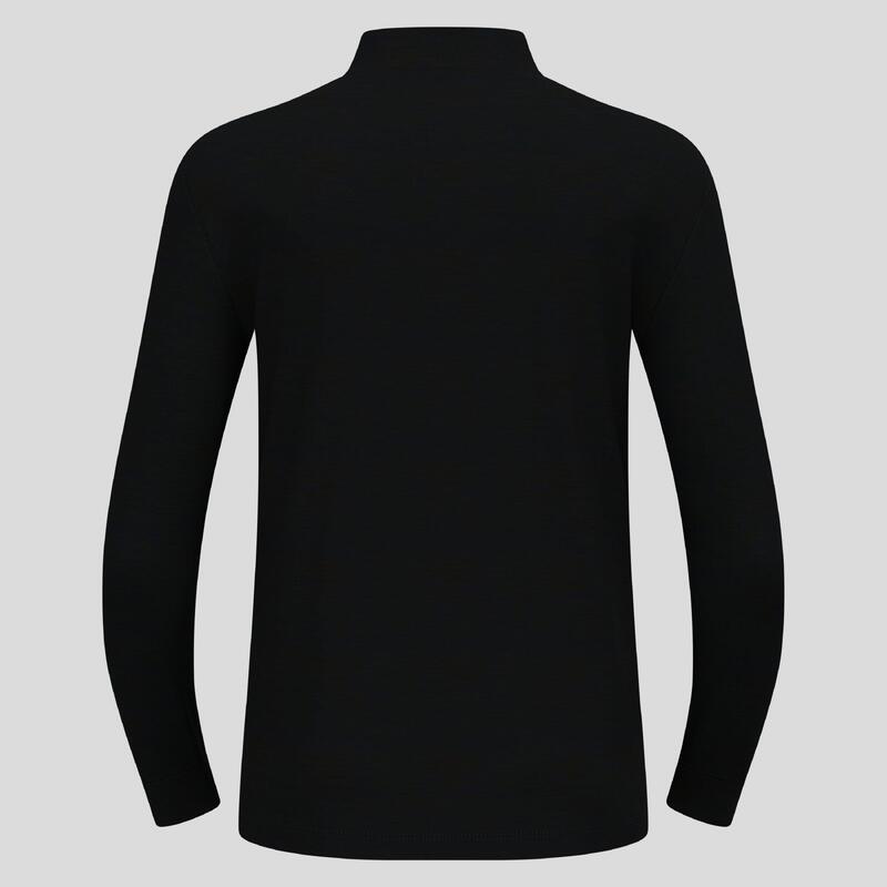 ODLO Baselayer Top Lange Mouwen Halve Rits Merino 2 Thermoshirt ZWART L