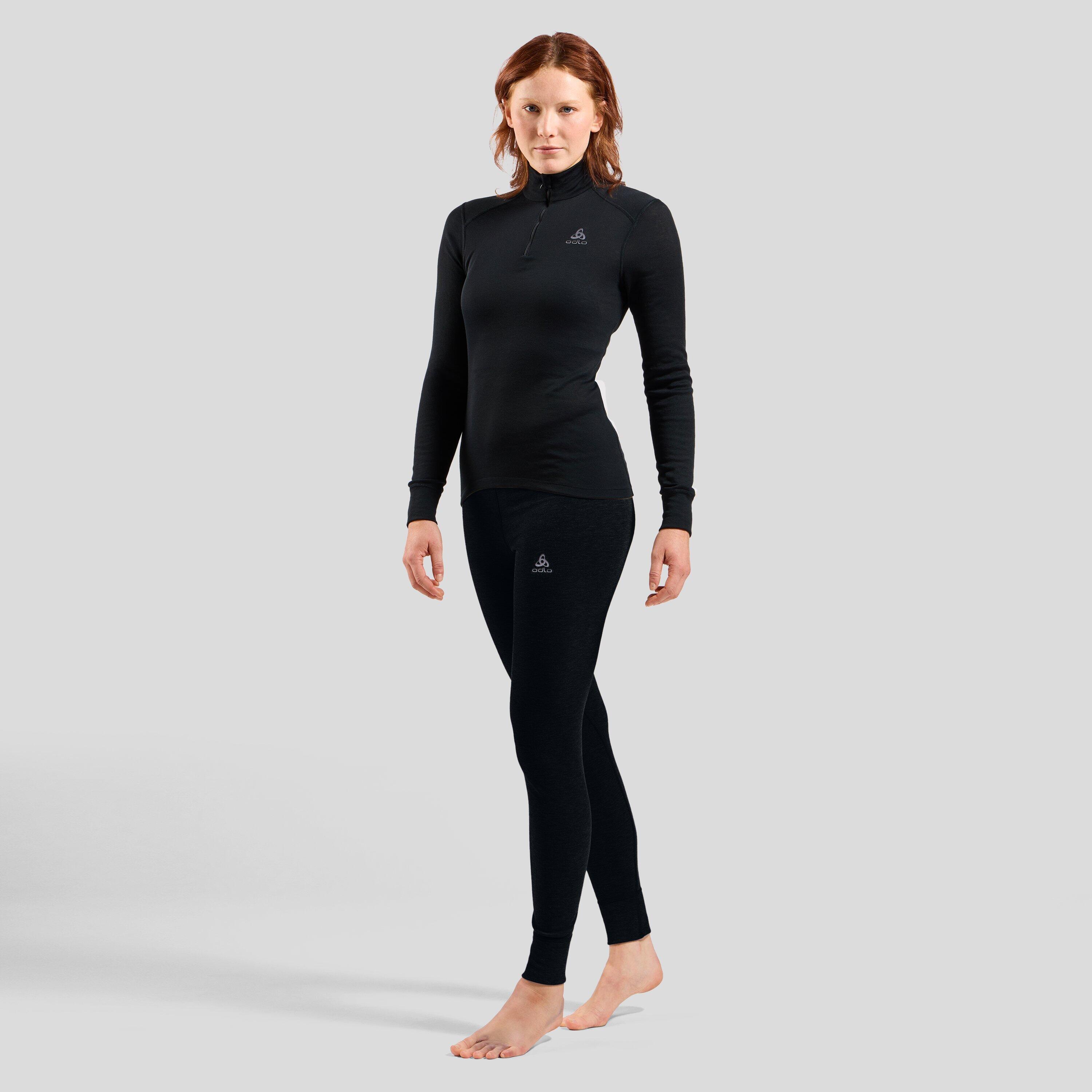 Top base layer a collo alto con mezza zip Active Warm da donna ODLO 4/7
