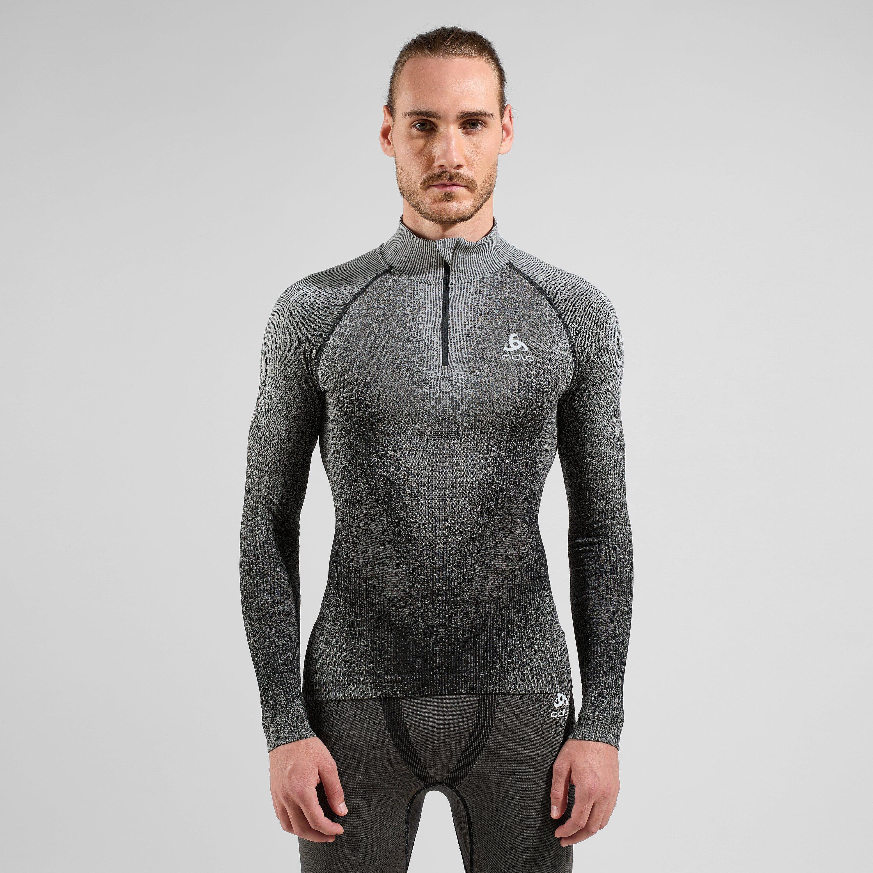 Odlo - Sous-vêtement Technique À Demi-zip Pow Blackcomb Odlo - T-shirt Manches Longues - Gris|noir - Decathlon