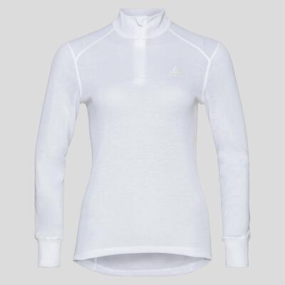 Top base layer a collo alto con mezza zip Active Warm da donna ODLO