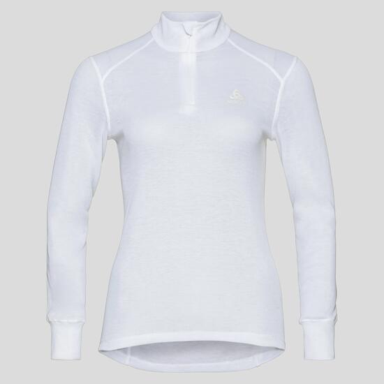 Top base layer a collo alto con mezza zip Active Warm da donna ODLO