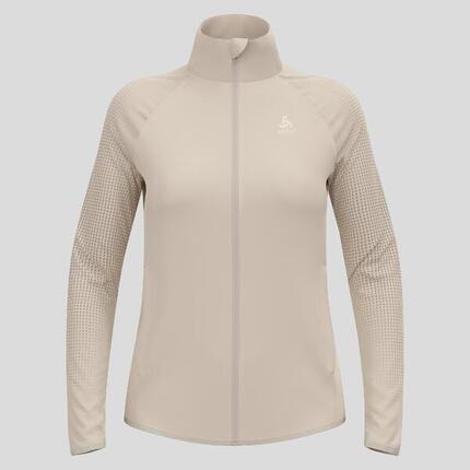 Veste running hybride femme Odlo Zeroweight Warm 2.0 beige