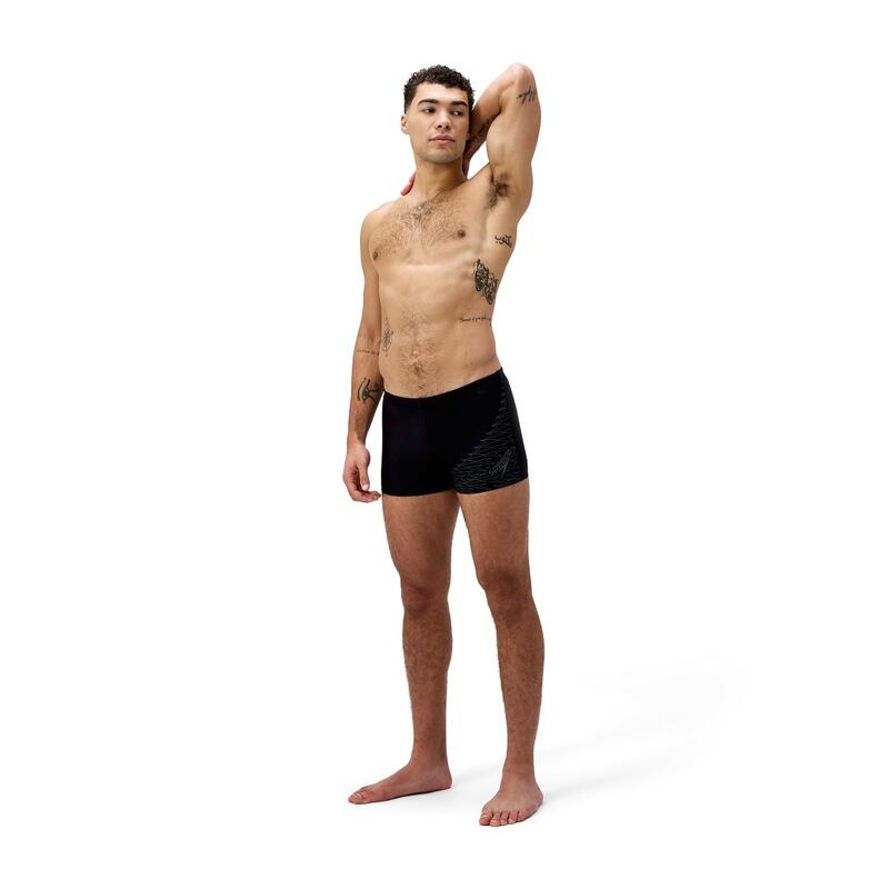 Boxeri inot barbati Speedo Medley Logo Aquashort negru – rezistenti la clor