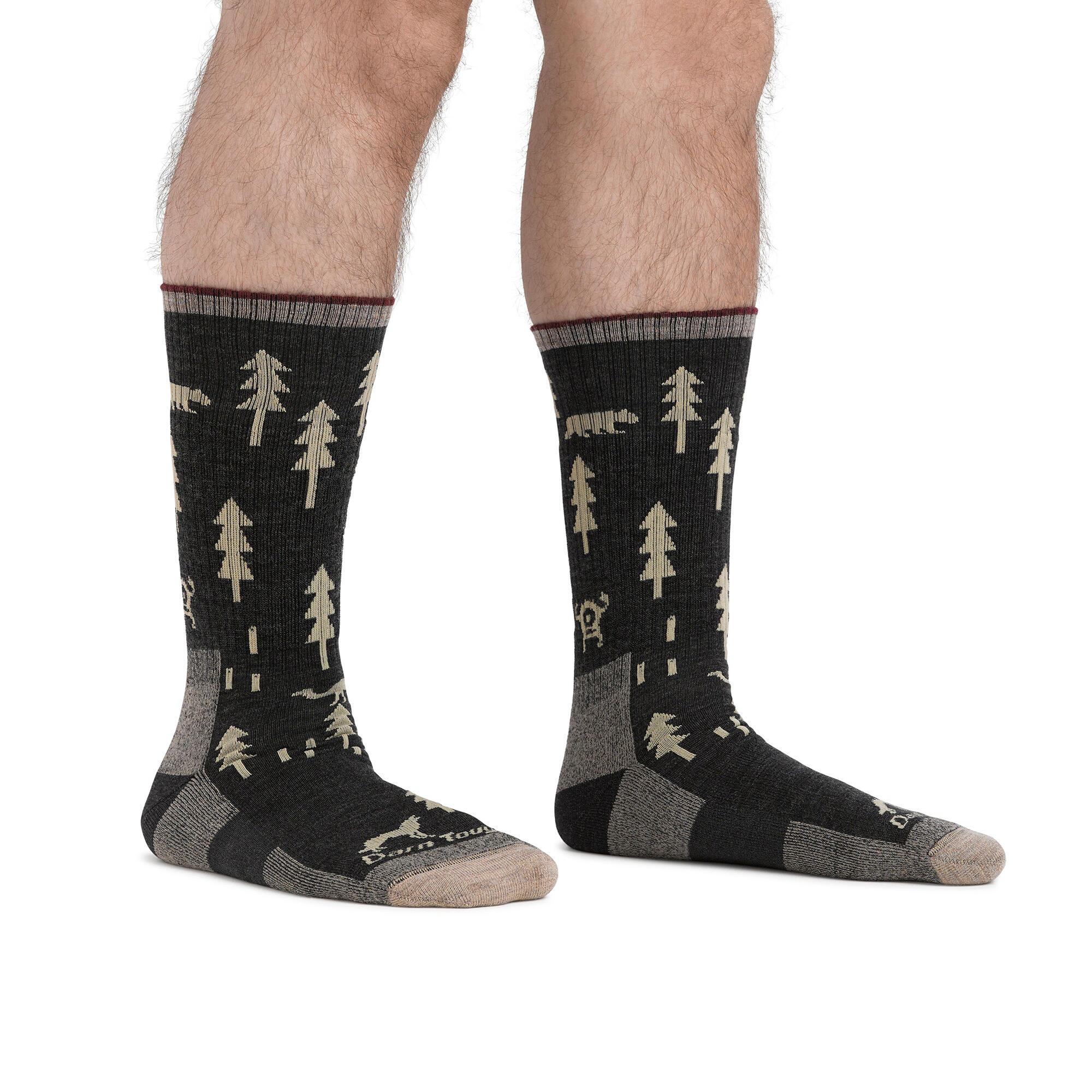 Darn Tough - Calze Uomo Mi-Peso in Lana Merino con Fantasia Foresta 3/5