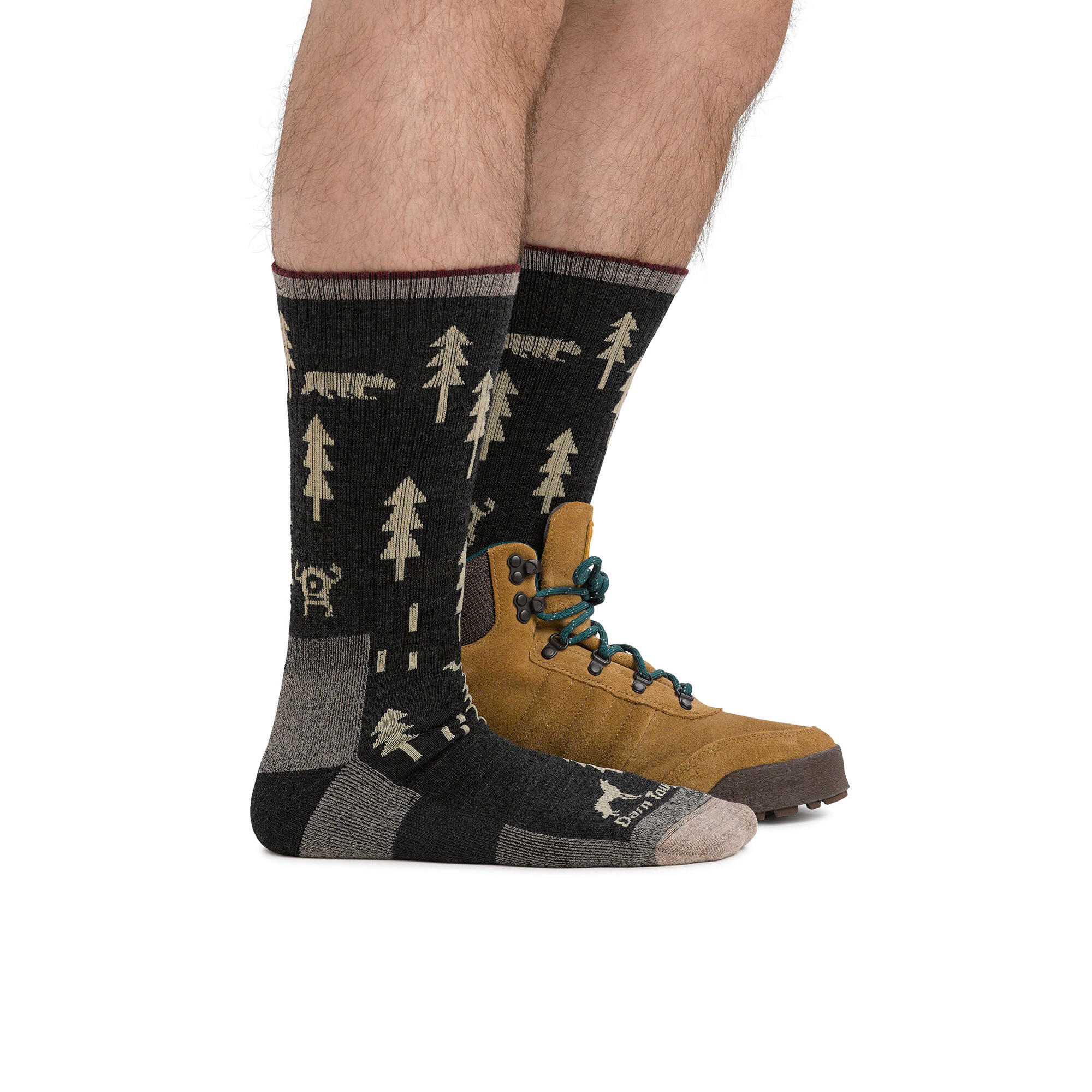 Darn Tough - Calze Uomo Mi-Peso in Lana Merino con Fantasia Foresta 2/5