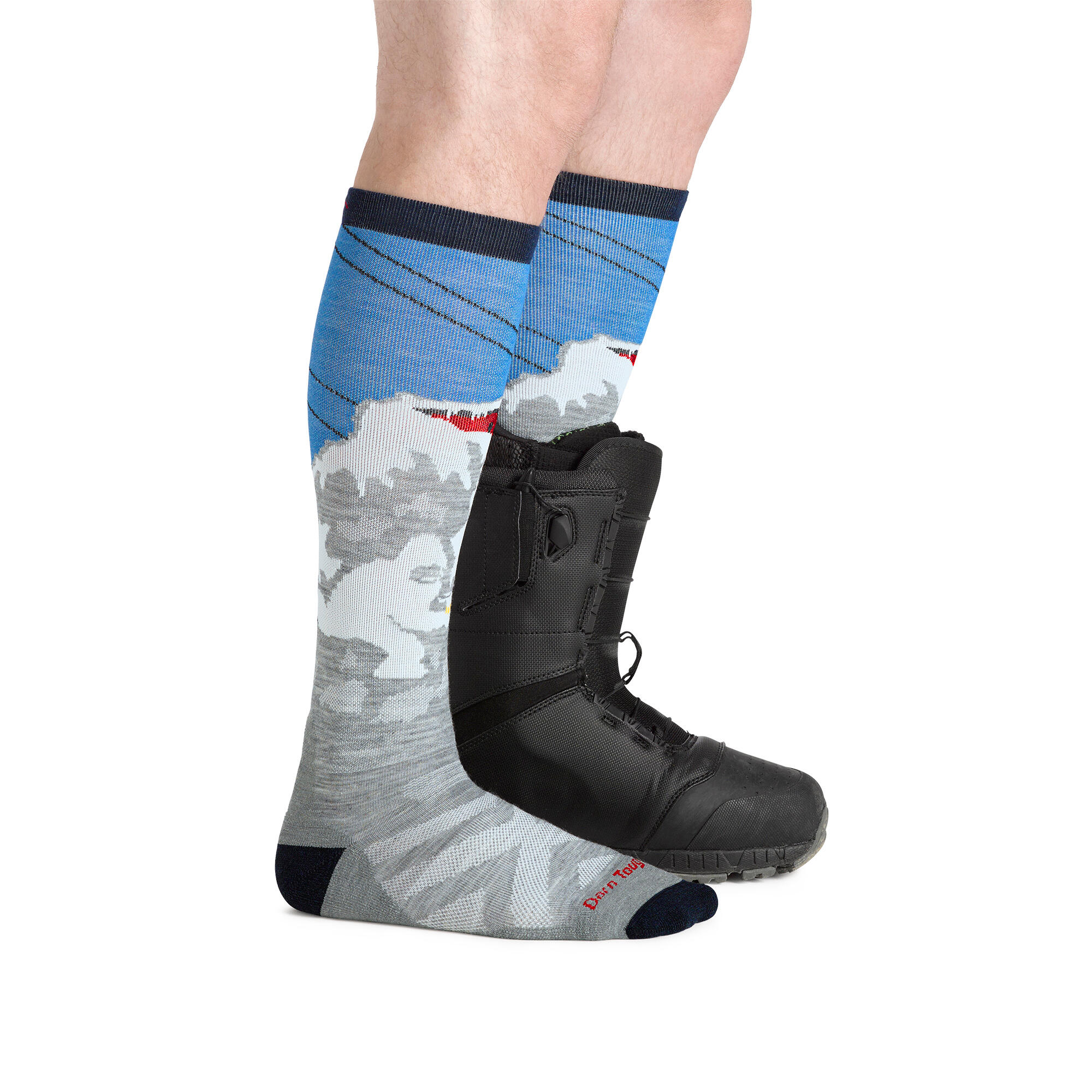 Darn Tough Chaussettes Homme Mi-Mollet Ski Snowboard Motif Yéti Laine Mérinos 2/5
